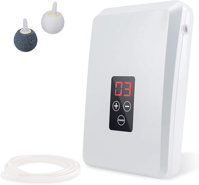 Ivation Portable Ozone Generator 600mg/h – Multipurpose Air Sterilizing & Freshening System w/2 Silicone Tubes, 2 Diffuser Stones & Timer; Purifies Air, Water, Food, Toothbrush