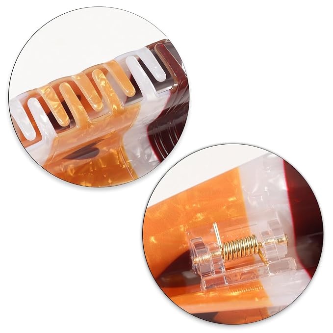 Coffee Cup Heart Hair Claw Clips Cute Brown Cup Acrylic Hair Clip for Women | Beverages Bottle Love Jaw Clip Strong Hold Hair Barrettes Fall Winter Hair Accessories Daily Holiday Party Styling Hair Clamp