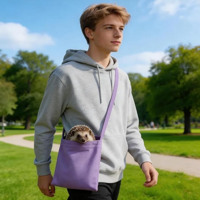 Hedgehog Leash and Harness with Carrying Bag Travel Clothes Accessories Harness Leash for Hamster Clothes for Ferret Guinea Pig Small Animal Accessories Guinea Pig Outfits