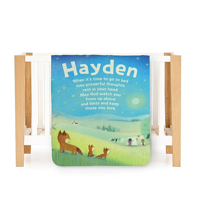 I See Me! Personalized Blanket - Name Blanket - Christening Gift - Baptism Gift - Custom Baby, Newborn, Quilted Throw Blanket