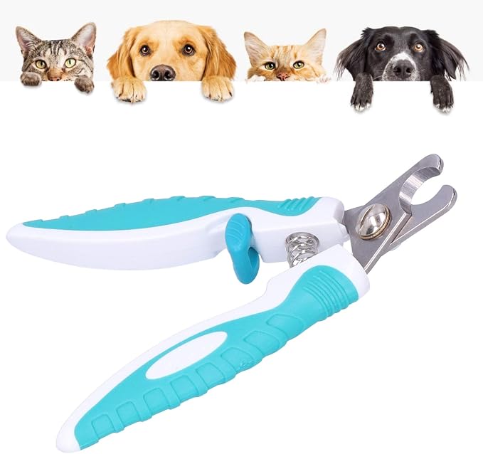 Cat Nail Clipper, Stainless Steel Cat Dog Animal Claw Trimmer Cutter Grooming Tool, Cat Claw Trimmer Cat Scissors Pet Nail Clippers for Cats Kitten Puppy Rabbit Bird Ferret