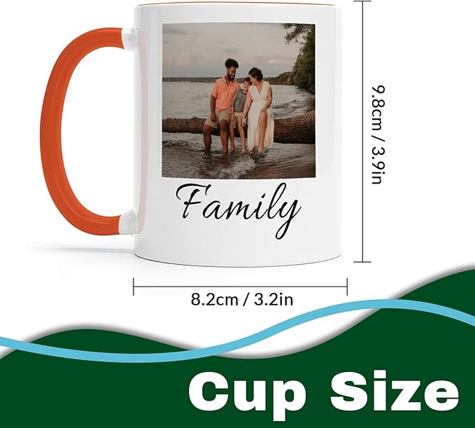 Custom Mug - Personalized Coffee Mug with Image, Logo, or Text | Custom Photo Cup | Customized 11 Oz Ceramic Tea Cup Taza Personalizadas Custom Gifts for Men & Women