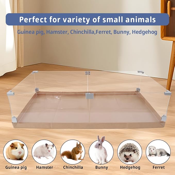 Disposable Guinea Pig Cage Liners, 48" x24 Large Liner Bag for Guinea Pig Cage Bottom, Water-Resistant Kraft Paper（25Pcs