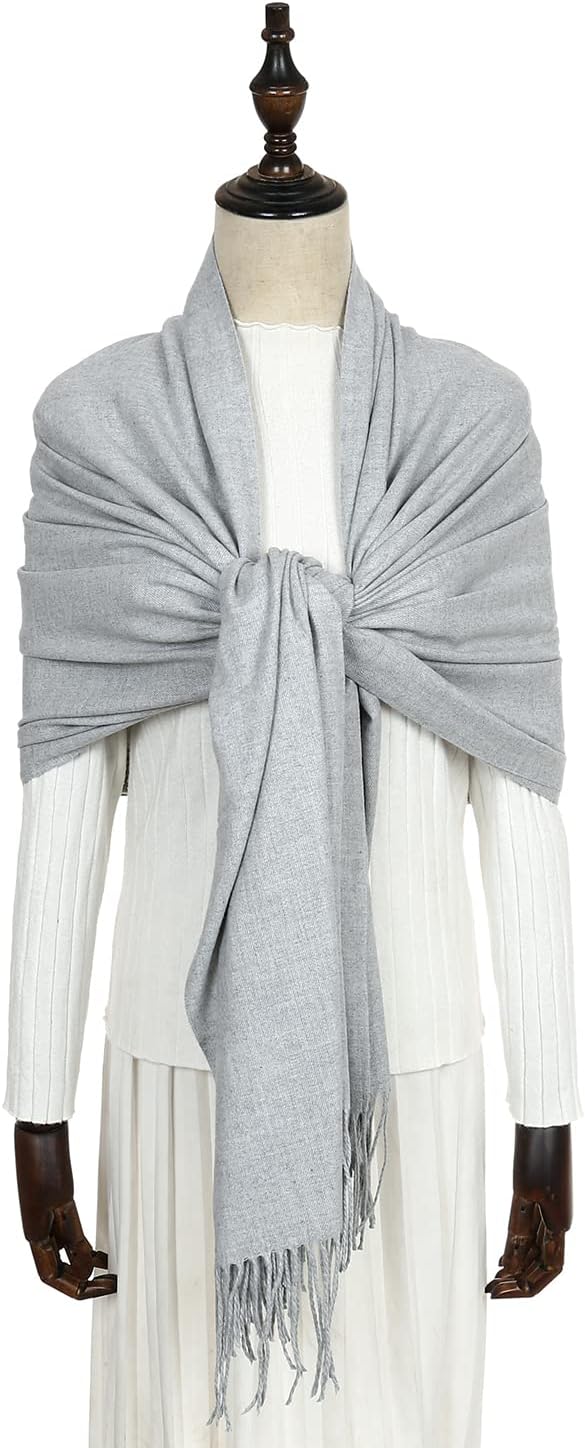 RIIQIICHY Women's Scarf Pashmina Shawls and Wraps for Evening Dress Bridesmaid Wedding Bridal Winter Warm Long Large Scarves