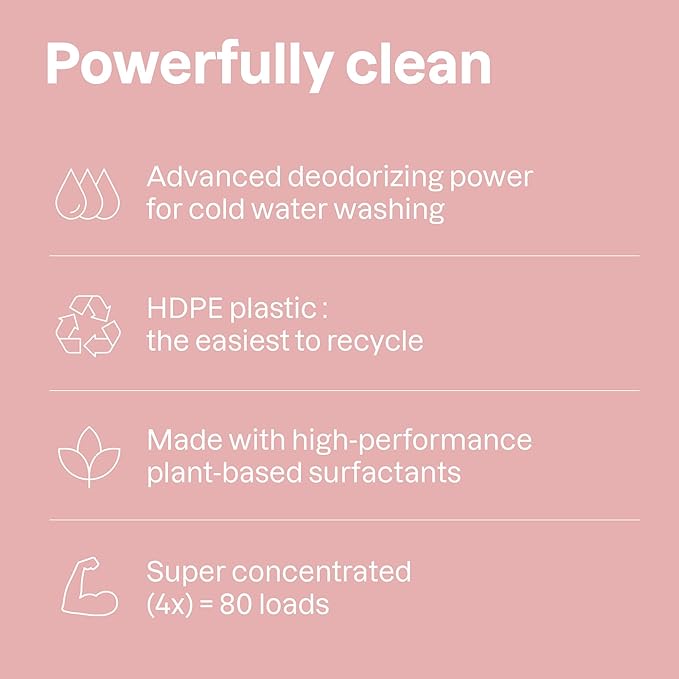 ATTITUDE Baby Laundry Detergent Liquid, EWG Verified, Safe for Baby Clothes, Infant, Newborn, Vegan, Naturally Derived Washing Soap, HE Compatible, (Pack of 6)