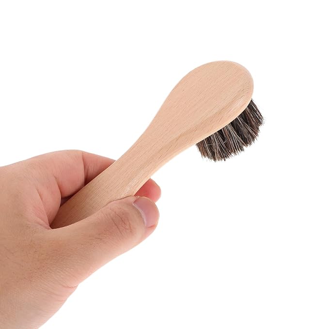 ibasenice 2pcs Small Pet Grooming Brush with Soft Boar Bristles and Beech Wood Handle, 4-inch Bathing Massage Comb for Hamsters, Rabbits, Guinea Pigs, and Ferrets