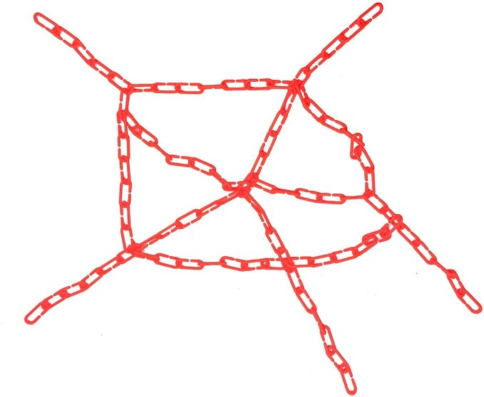 200Pcs Red C-Clips Plastic Chain Links for Birds & Small Pets | Non-Toxic Safe & Durable. Chew-Resistant For Indoor/Outdoor. C-Clip Snaps Together Easily. Plastic Chain Toy For Small Pets