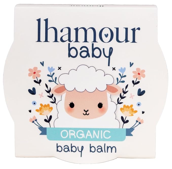Lhamour Baby Balm 100% Natural Hand Made, 3.53oz Diaper Rash Cream for Baby with Organic Shea Butter, Beeswax, Coconut, Olive, Carrot Oils – Soothing All Purpose Oinment for Sensitive Baby Skin