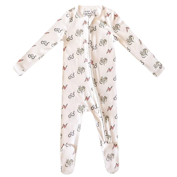 Copper Pearl Zip-Up Footie Baby Pajamas: Ultra-Soft Boys Pajamas and Girls Pajamas, Premium Knit Fabric in Stylish Prints, Tag-Free with Two-Way Zipper, Sized Newborn to 24 Months, Harry Potter™