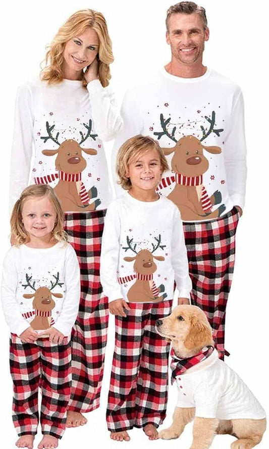 Christmas Family Pajamas Matching Sets, Matching Christmas Pjs For Family and Dog, Holidays Jammies Family Pjs Set