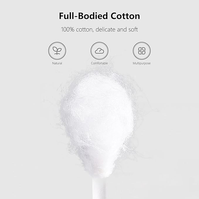 Natural Paper Cotton Swabs 1000ct, Double Tips Cotton Buds for Personal Care