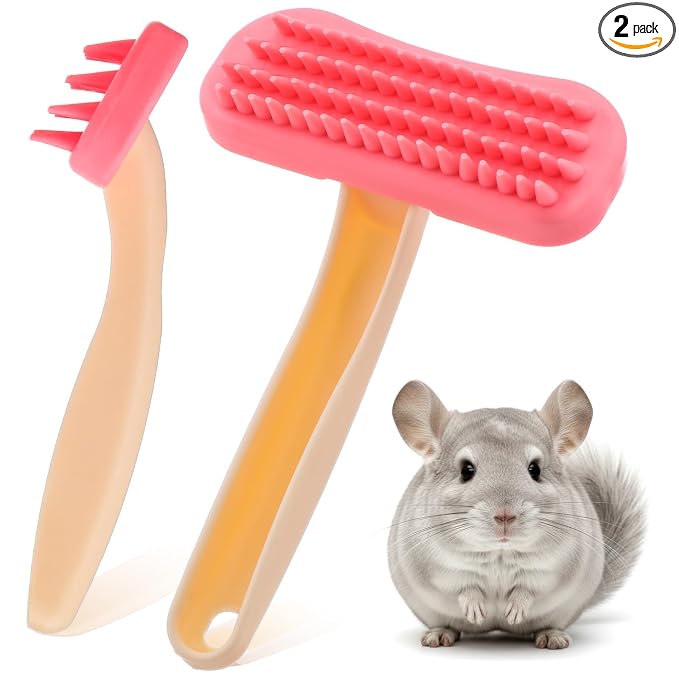 2Pcs Rabbit Brush, Bunny Brush for Grooming, Rabbit Grooming Brushes Kit for Small Pets, Cats, Dogs, Kittens