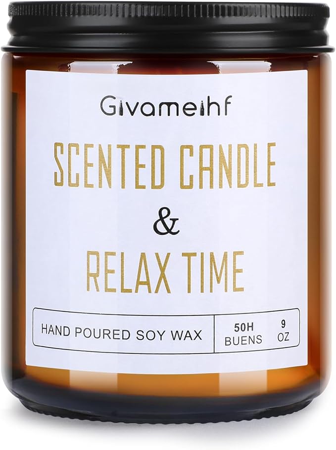 Lavender Scented Candle 9 oz, Fall Candles,Natural Soy Wax Candles, Autumn Gifts Set for Women,Jar Scented Candle with up to 50 Hour Burn Time, Relaxing Home Fragrance for Home