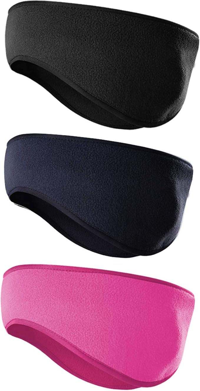JOEYOUNG Fleece Ear Warmers for Men Women Kids - Winter Headband Ear Muffs Ear Covers for Cold Weather Running Cycling Ski
