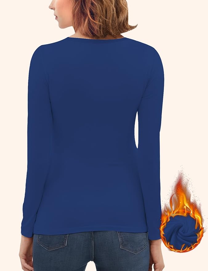 Women's Long Sleeve Thermal Underwear Lightweight Compression Baselayer Shirt Women Clothing Premium Comfort Winter Tops