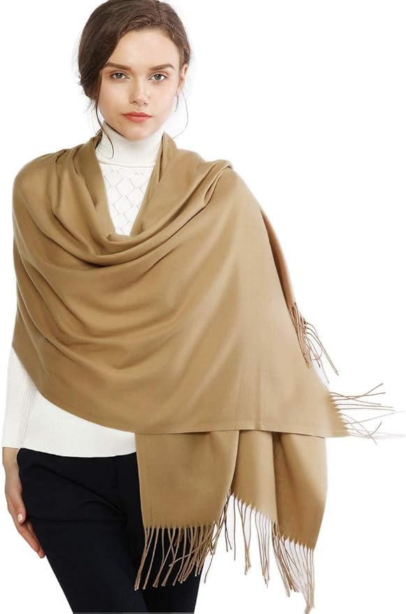 RIIQIICHY Women's Scarf Pashmina Shawls and Wraps for Evening Dress Bridesmaid Wedding Bridal Winter Warm Long Large Scarves
