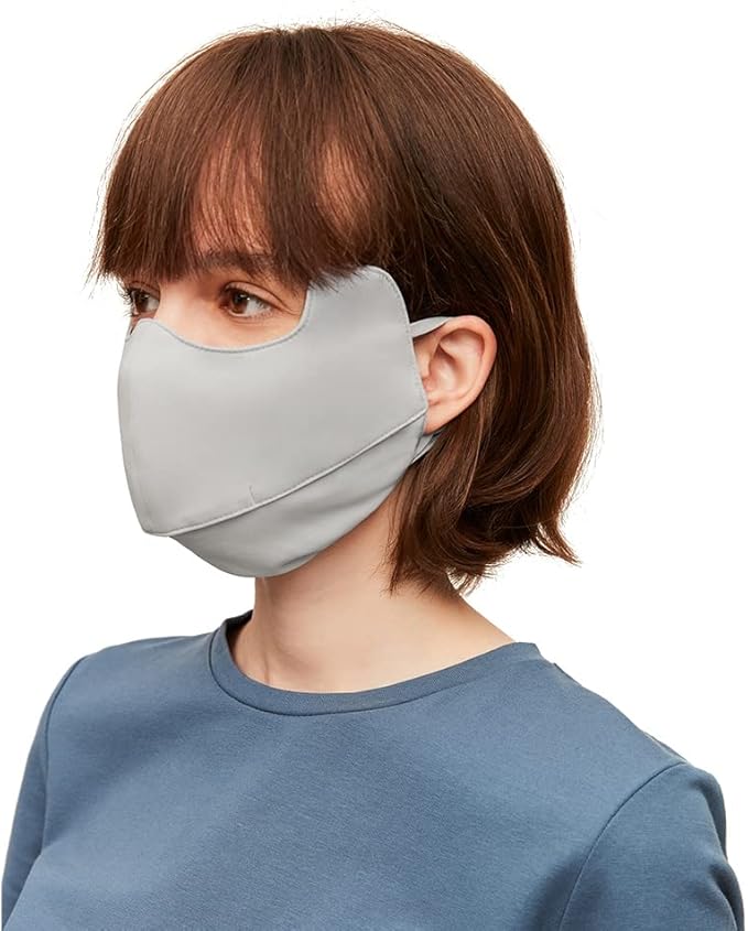 Sun Protection UPF 50+ UV Face Cover Summer Face Mask Neck Gaiter with Ear Loops SLN3M308