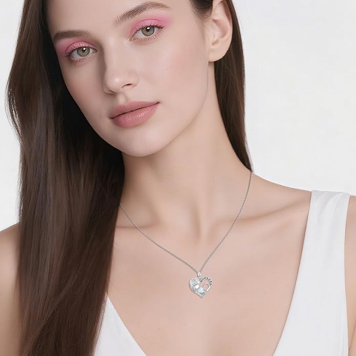 Miscarriage Necklace Gifts for Mothers 925 Sterling Silver Mommy of An Angel Pendant Memorial Jewelry Loss of Pregnancy Sympathy Gifts for Women