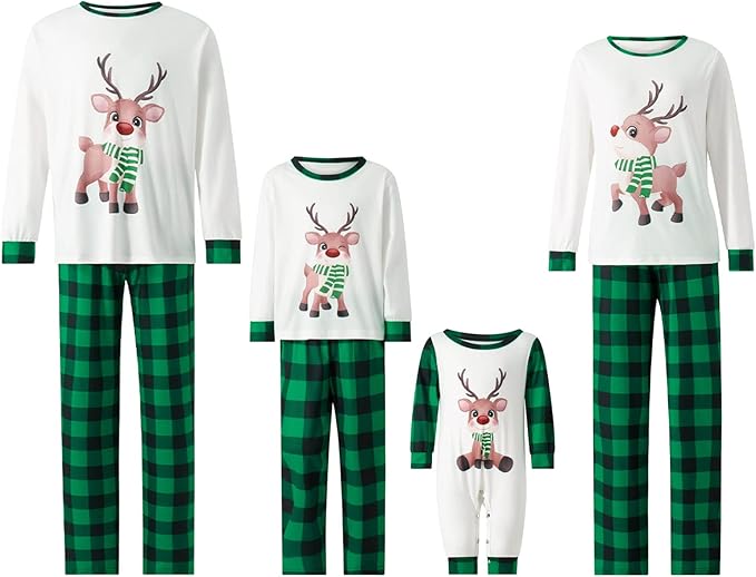 WephuPSho Christmas Family Matching Pajamas, Festive Xmas Jammies Sets for the Whole Family, Holiday Pjs Christmas
