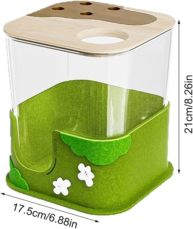 Hamster Bathing Sand Box Clear Raised Hamster Toy Stress Reduction | Small Animal Shelter Training Observation Projects Playpen Activities for Animal Lovers Living Room Bedroom Study
