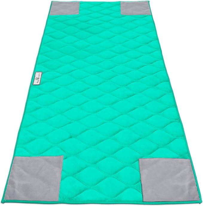Paw Inspired PopCorner Washable Fleece Cage Liners, C&C 2x5, Green | Reinforced Corners, Super Absorbent Mat, Bedding, Waterproof Bottom, Guinea Pigs, Ferrets, Rabbits, Hamsters, Small Animals