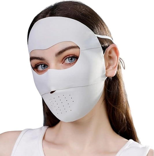 Full-Face Sun Protection Mask Face Cover Summer Breathable UV Protection Outdoor Wear for Women