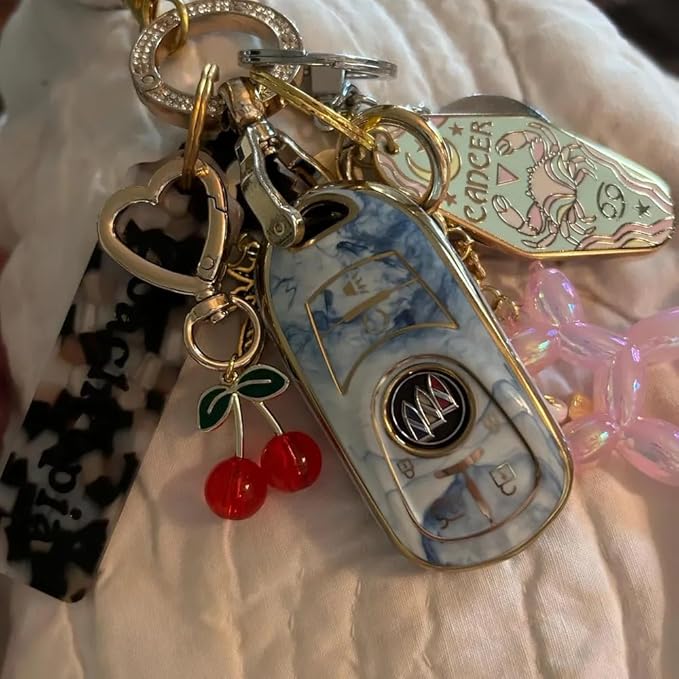 Agromusk Cute Cherry Keychain,Kawaii Cherry Bag Purse Charms for Women Car Keys Decor Gifts Stuff Accessories