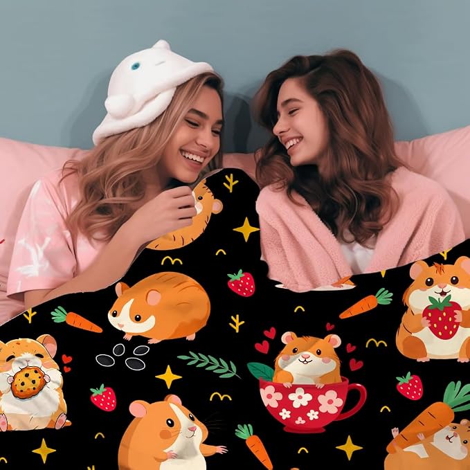 Hamster Blanket Gifts for Kid Girls,Hamsters Stuff Hamster Pets Animals Throw Blanket,Hamsters Gifts for Teens Women Boys 60"x50"