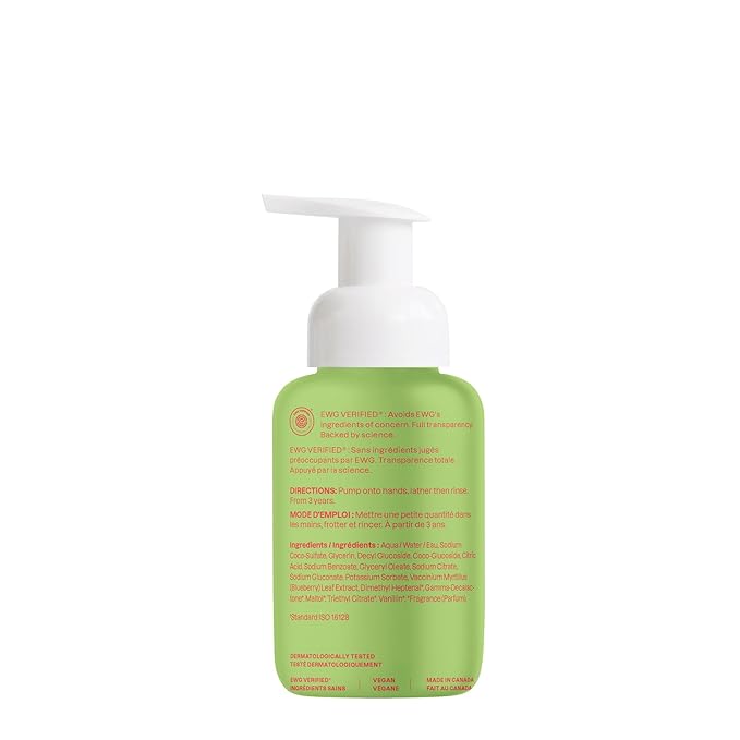 ATTITUDE Foaming Hand Soap for Kids, EWG Verified, Dermatologically Tested, Plant- and Mineral-Based Ingredients, Vegan, Watermelon & Coco, 10 Fl Oz