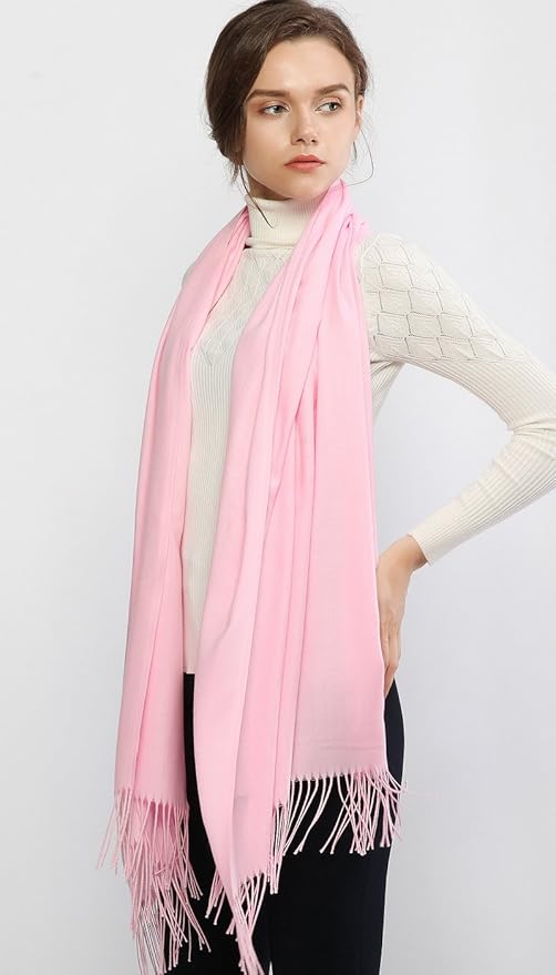 RIIQIICHY Women's Scarf Pashmina Shawls and Wraps for Evening Dress Bridesmaid Wedding Bridal Winter Warm Long Large Scarves