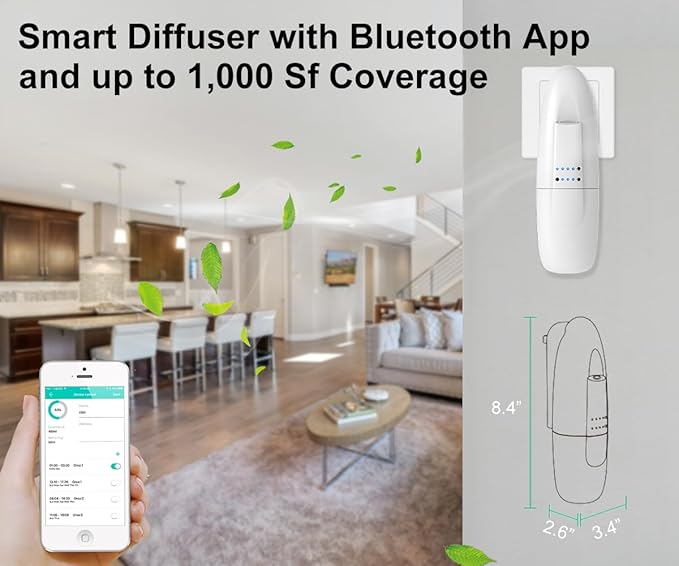 Smart Waterless Aromatherapy Essential Oil Diffuser, Professional Portable Scent Air Machine, Waterless Plug-in Aroma Diffuser for Essential Oils, 100ml for Home, Large Room