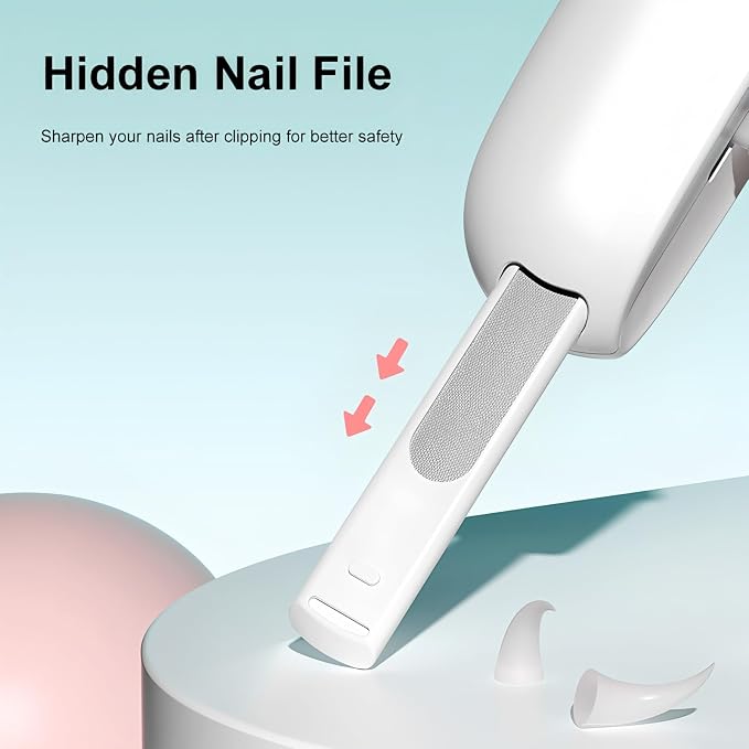 Adjustable Cat Nail Clipper to Avoid Excessive Cutting, Cat Nail Trimmer with Nail File, Pet Nail Clippers for Kitten Bunny Guinea Pig Rabbit Ferret (Pink)