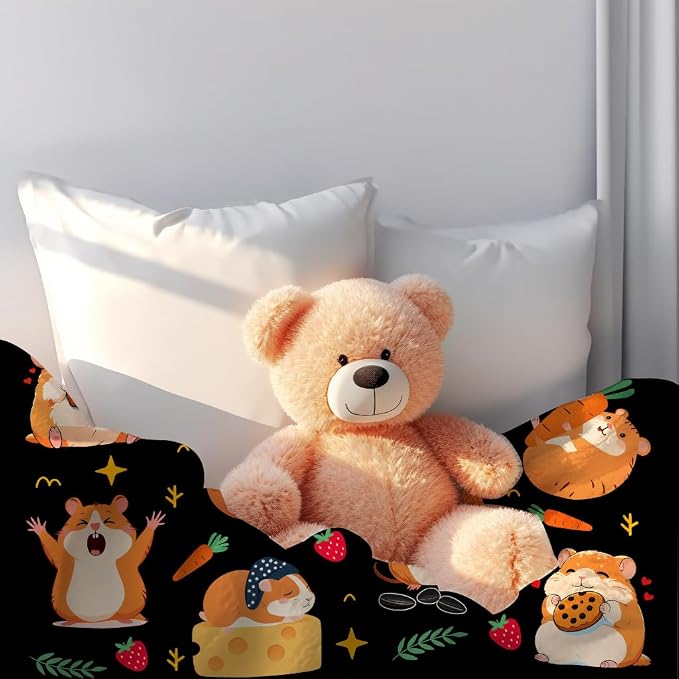 Hamster Blanket Gifts for Kid Girls,Hamsters Stuff Hamster Pets Animals Throw Blanket,Hamsters Gifts for Teens Women Boys 50"x40"