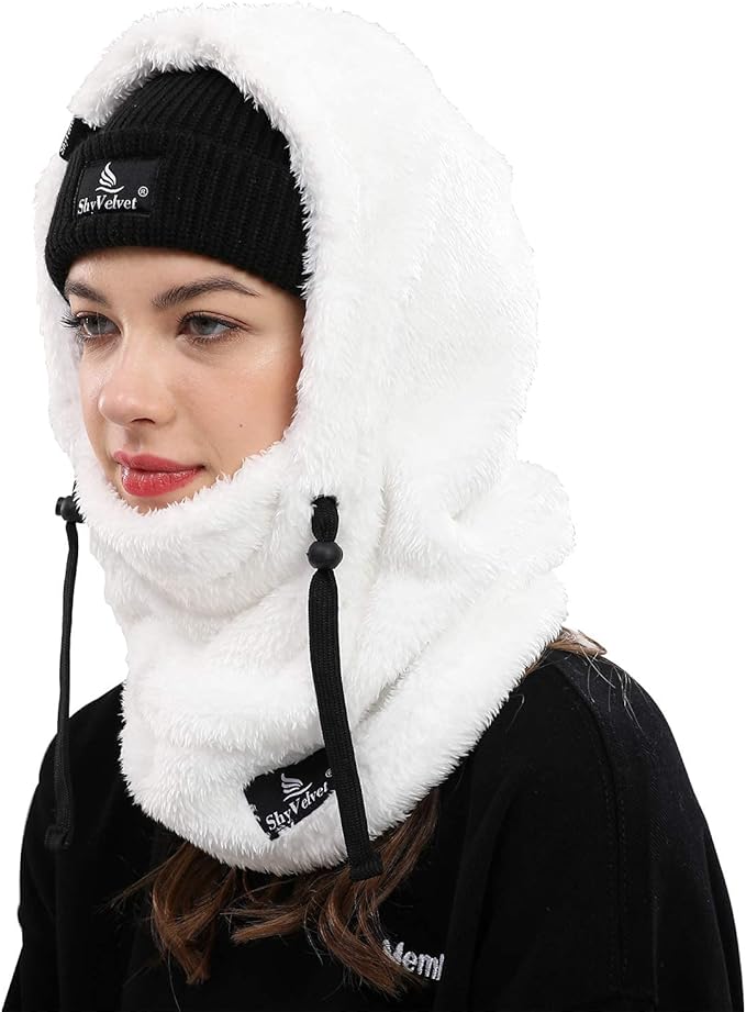 Shy Velvet Balaclava Wind-Resistant Winter Face Mask,Fleece Ski Mask for Men and Women,Warm Face Cover Hat Cap Scarf
