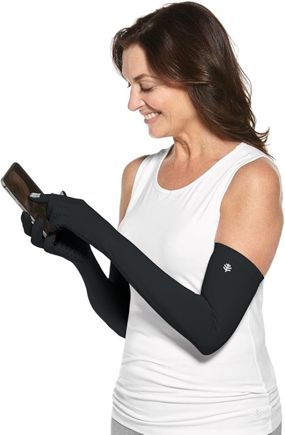Coolibar Long Full Finger UV Sun Gloves - UPF 50+ Sun Protection - Culebra
