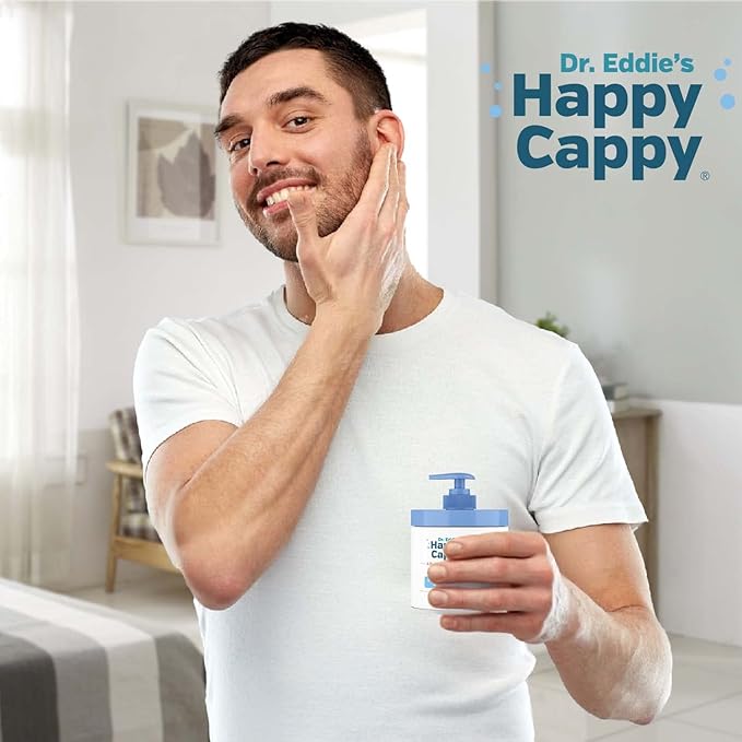 Happy Cappy Dr. Eddie's Moisturizing Cream - Baby Eczema Cream, Eczema Lotion for Kids, Pediatrician-Formulated, Gentle, Paraben Free, Hypoallergenic, Soothes Dry Skin - 12 Fl Oz (Pack of 3)