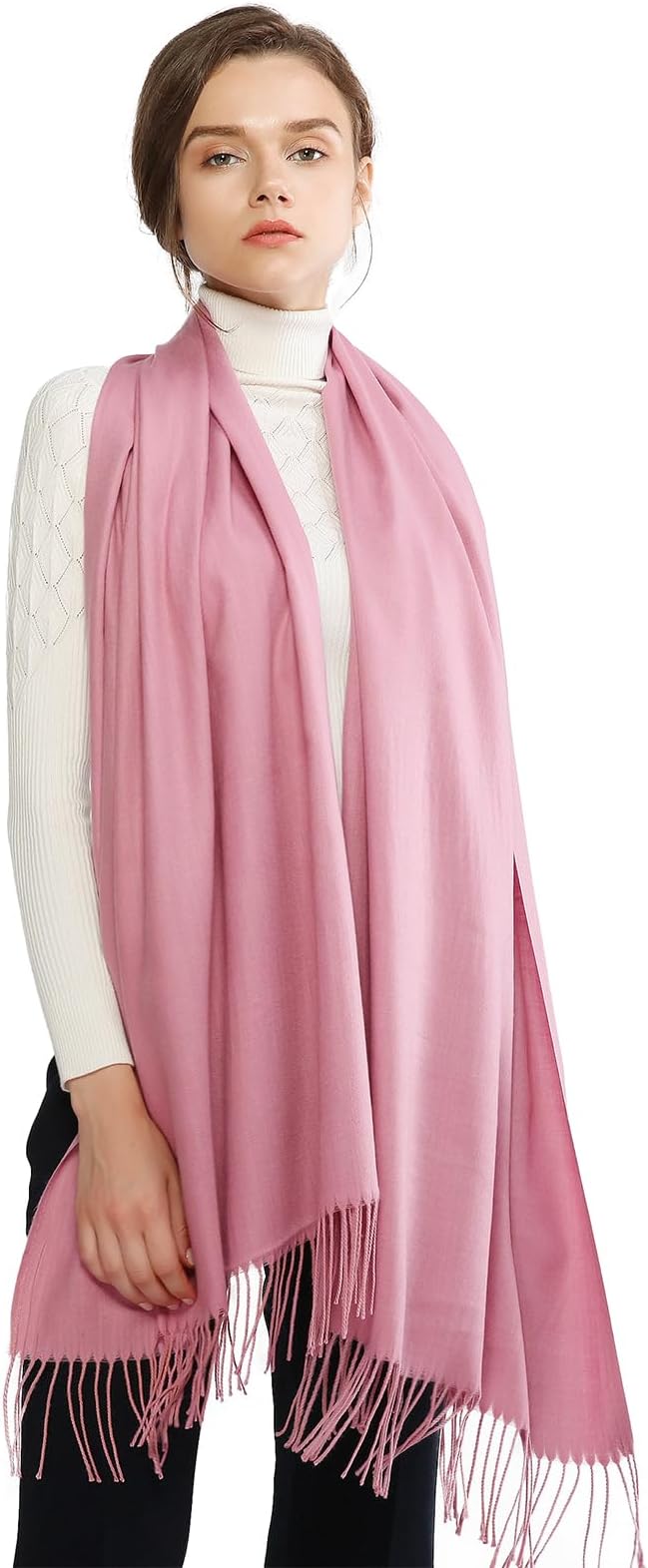 RIIQIICHY Women's Scarf Pashmina Shawls and Wraps for Evening Dress Bridesmaid Wedding Bridal Winter Warm Long Large Scarves