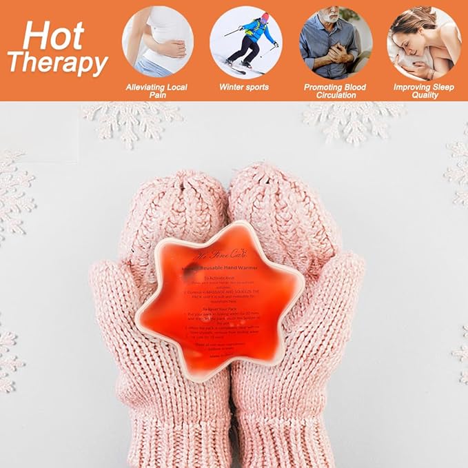 Instant Reusable Hand Warmer - Click Heat Pack for Winter Outdoor Activities - Long Lasting Warmth Perfect for Cold Hands Ideal for Cold Weather, Skiing, Camping & Gifts