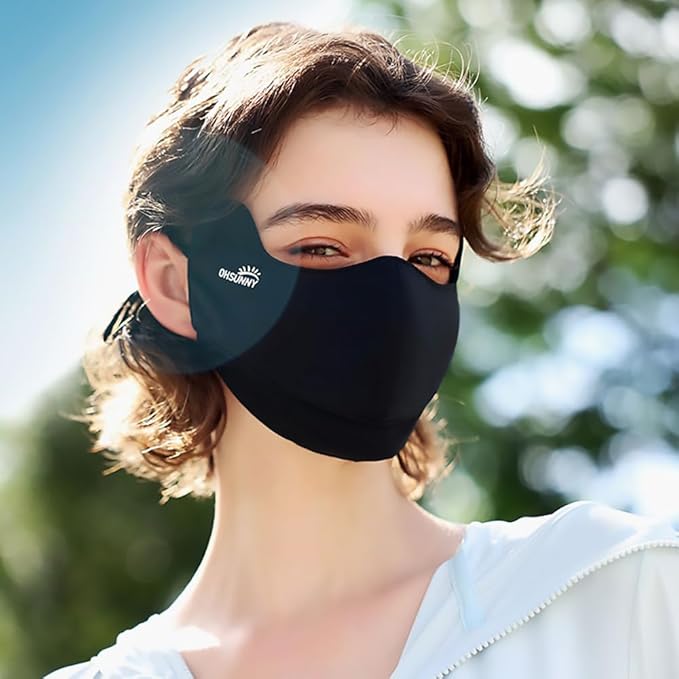 Sun Protection UPF 50+ UV Face Cover Summer Face Mask Neck Gaiter with Ear Loops SLN3M308