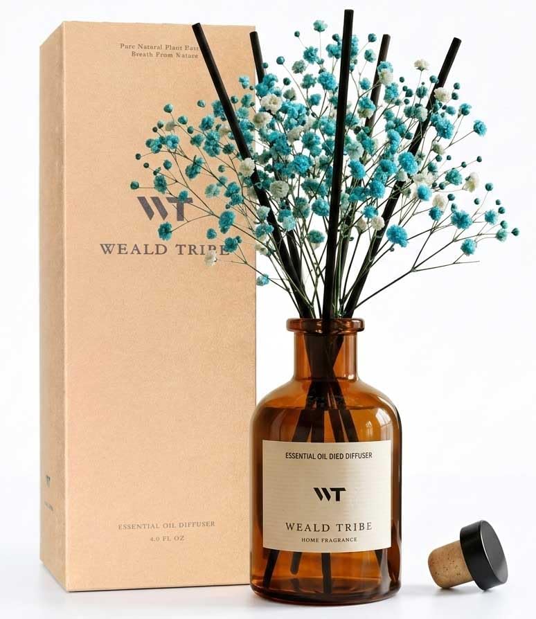 Ocean Mist & Sea Salt Scent Reed Diffuser Set for Bathroom Air Fresheners