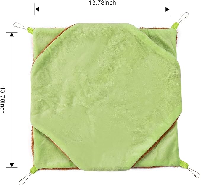 Pet Cage Hammock, Bunkbed Hanging Hammock for Small Animal Hideout - Sugar Glider, Ferret, Squirrel, Guinea Pig