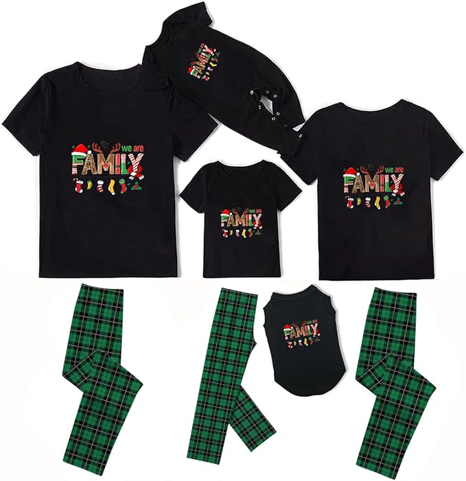 Family Christmas Pajamas Matching Sets Holiday Xmas Party Family Sleepwear Set Jammies for Couples