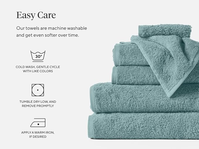 Coyuchi Air Weight Organic Towels, 6 Piece Set (Alpine White)