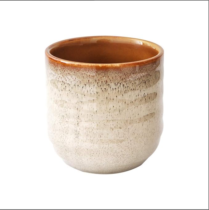 Japanese Style Ceramic Tea Set, Tea Cup, Coffee Cup, Yerba Mate Set, Ceramic Mate Cup Set of 4 (cream-colored)