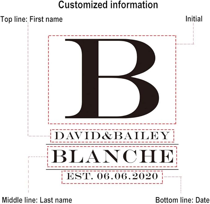 Personalized Coasters, Custom Engraved Coasters, Bamboo Coasters for Drinks, Monogram Coasters with Holder, Great Gifts for Relatives, Friends or Yourself (B, Set of 4)