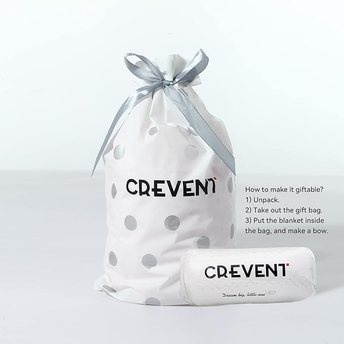 CREVENT Minky Baby Blanket for Boys, Soft Plush Receiving for Newborns - Giraffe 30x40 Inches