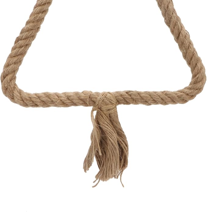 Bird Rope Swing Toy Parrot Climbing Perch Stand for Cockatiel Conure Cockatoo Parakeet Cage Hanging Decor (C: Triangle)