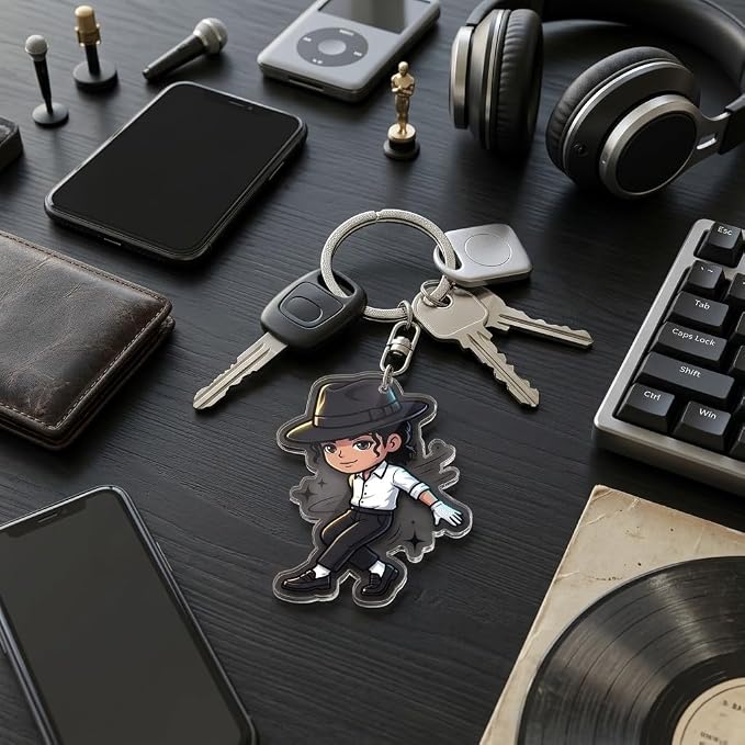 PumpCar Acrylic Keychain Double-Sided Charm Key Ring with Metal Clip Backpack Charm Bag and Car Key Accessory Collectible