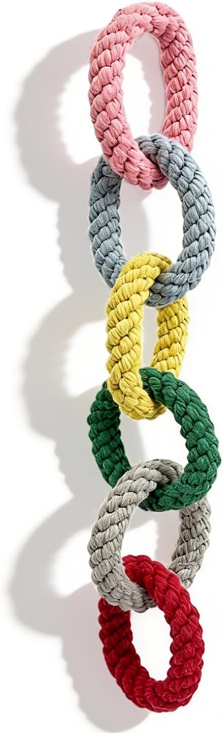 Sugar Glider Toys, Cotton Rope Climbing Rings, Colorful Hanging Toy | Cage Accessories for Rats, Squirrels, Birds & Small Pets – Chewable & Durable, Fun Activity for Enrichment, Easy to Hang