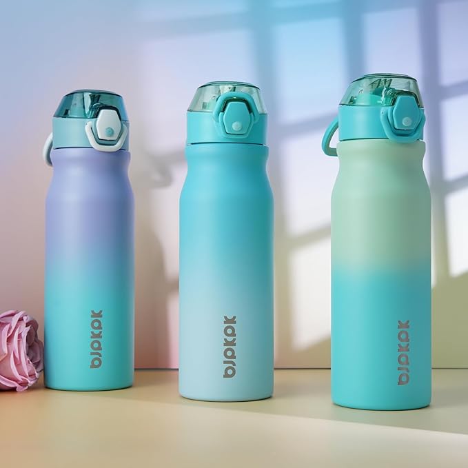 BJPKPK Stainless Steel Insulated Water Bottle with Straw Lid 25oz Reusable Metal Thermal Flask Bottles Keep Cold and Hot,Mint